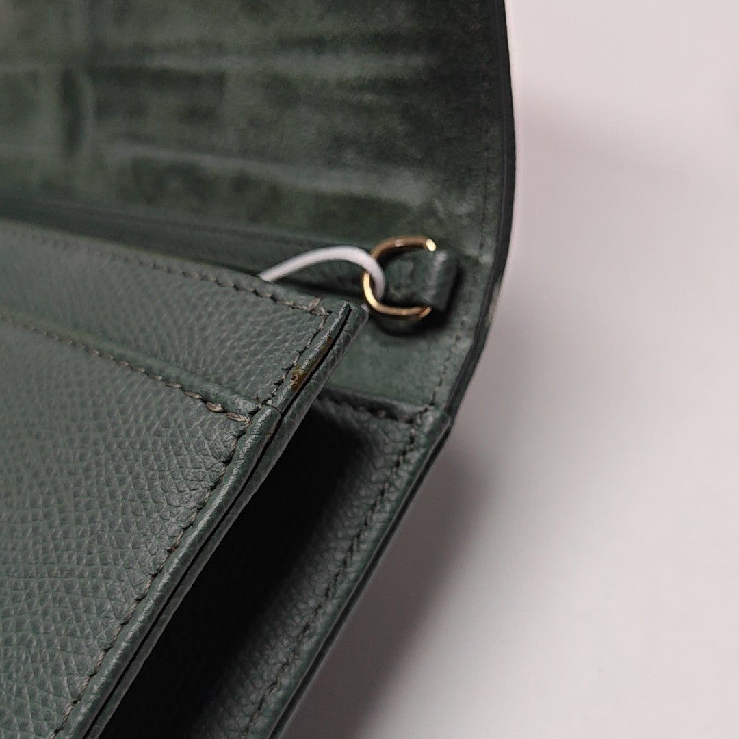 Diorama Small Cannage Calfskin Green