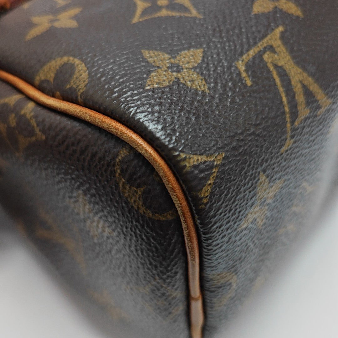 SPEEDY Nano Monogram Coated Canvas Brown