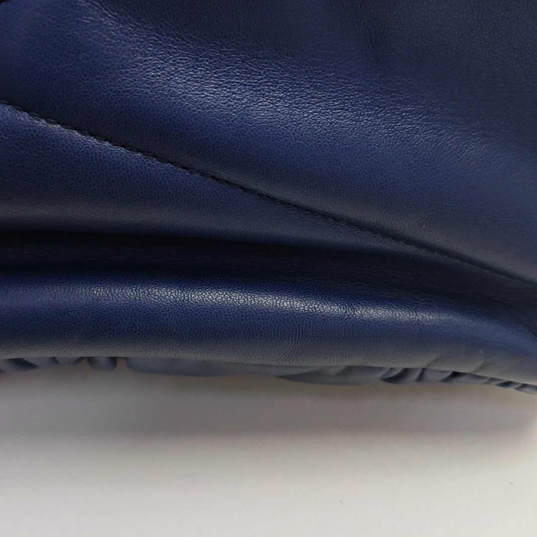 Quilted Lambskin Shoulder Bag Blue