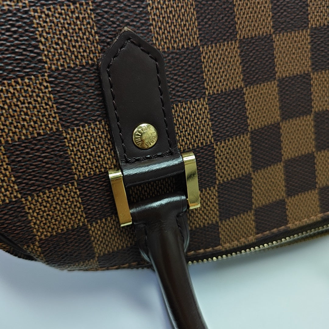RIBERA MM Damier Ebene Coated Canvas Brown