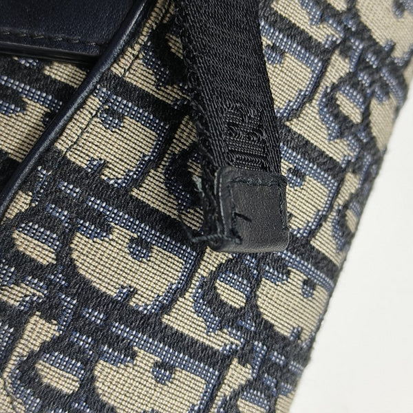 Saddle Mini Oblique Canvas Blue