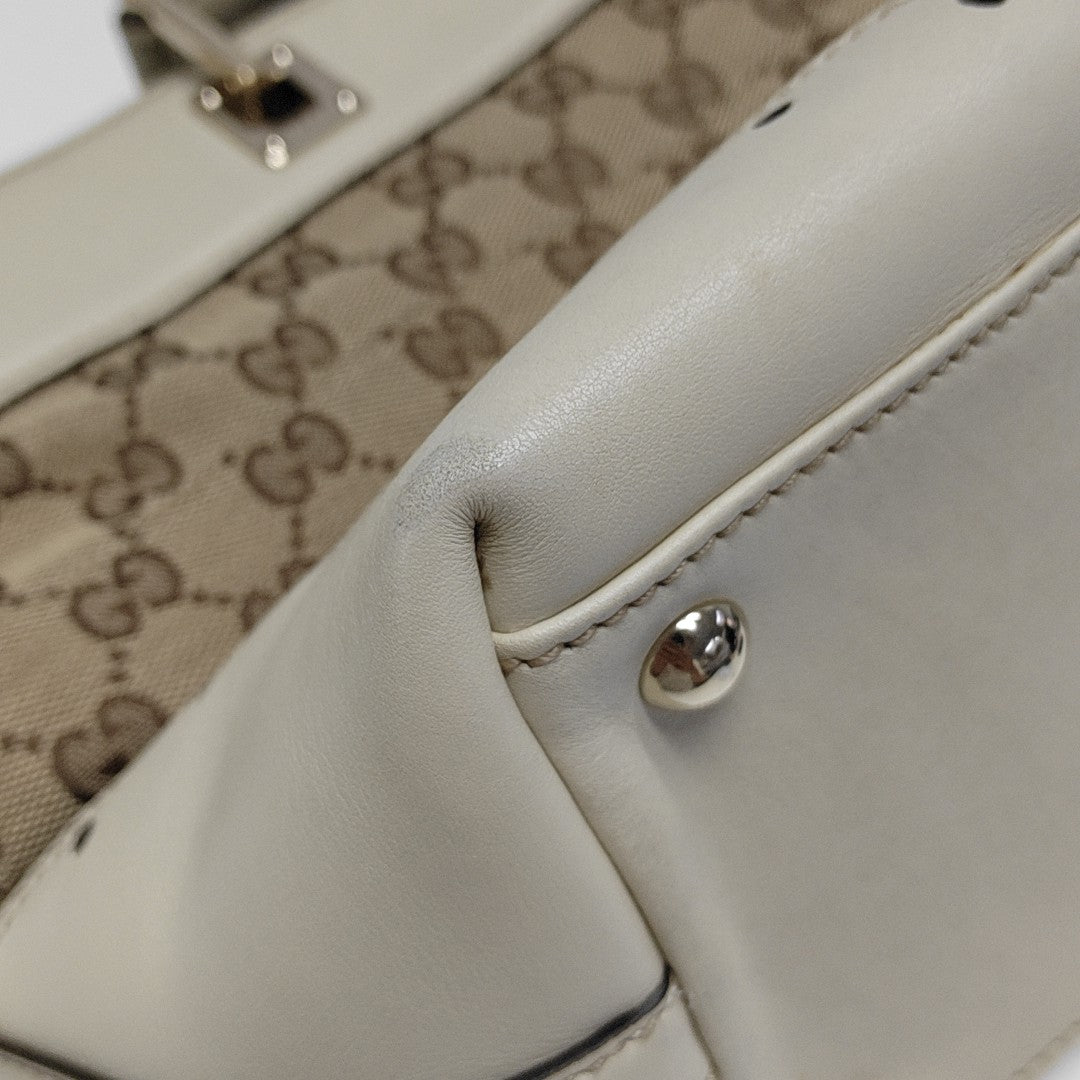 Monogram Canvas Tote Bag Beige