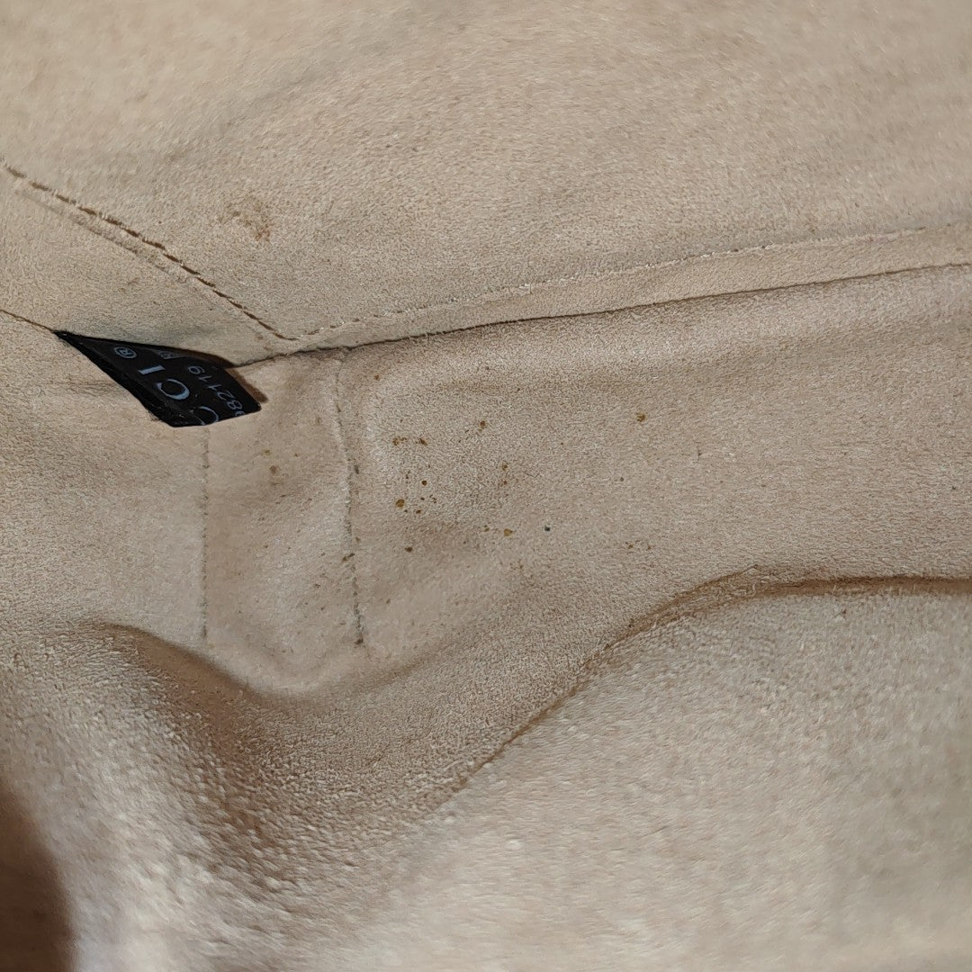 GG Marmont Small Quilted Canvas Brown