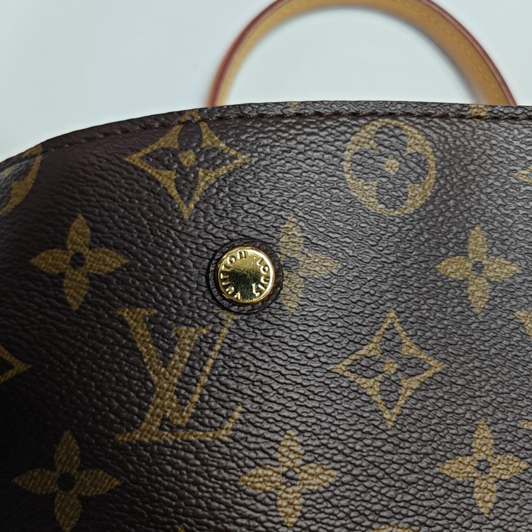 MONTAIGNE Monogram Coated Canvas Brown