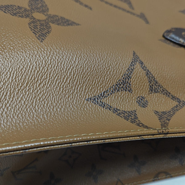 ONTHEGO MM Monogram Coated Canvas Brown