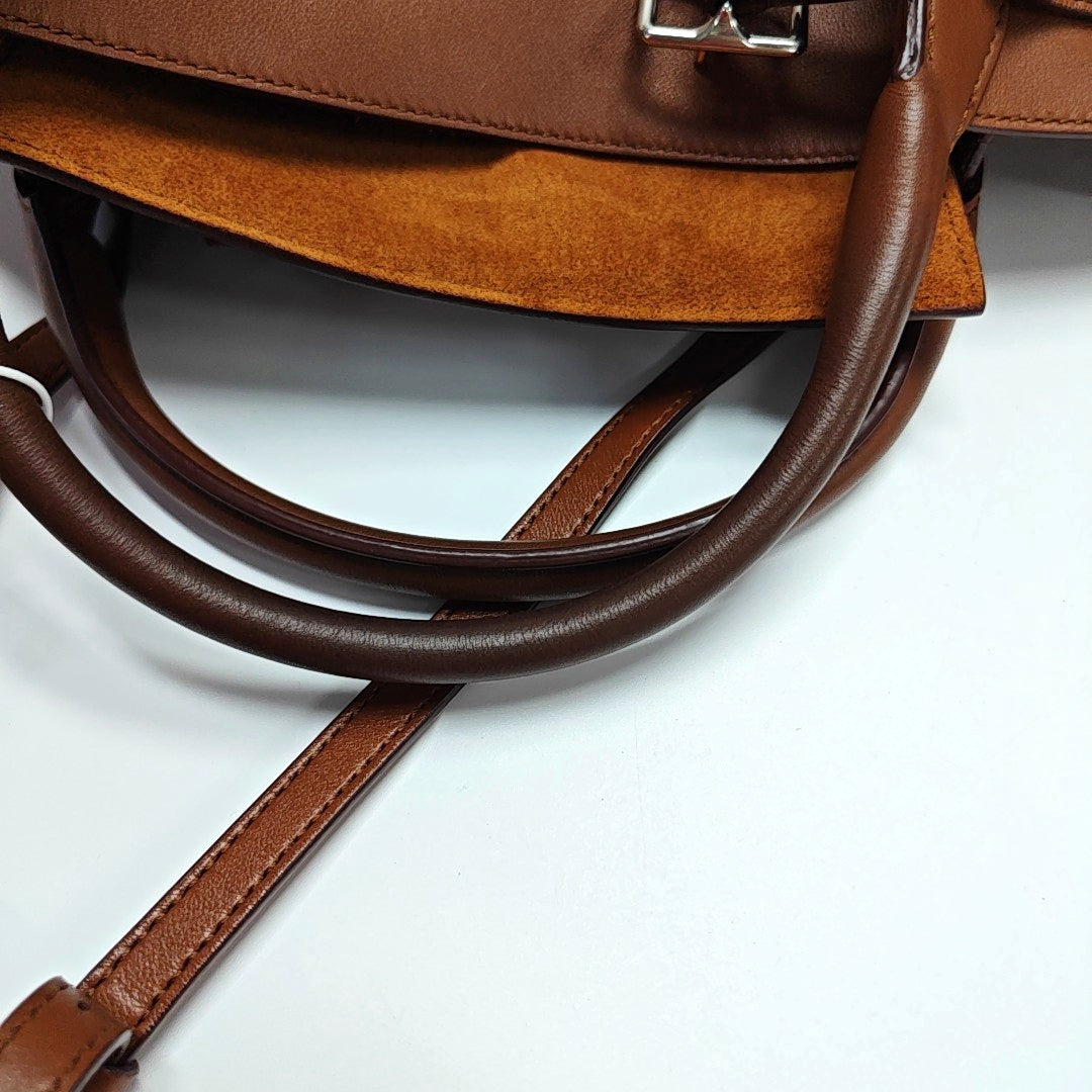 BIG BAG Small Calfskin Brown