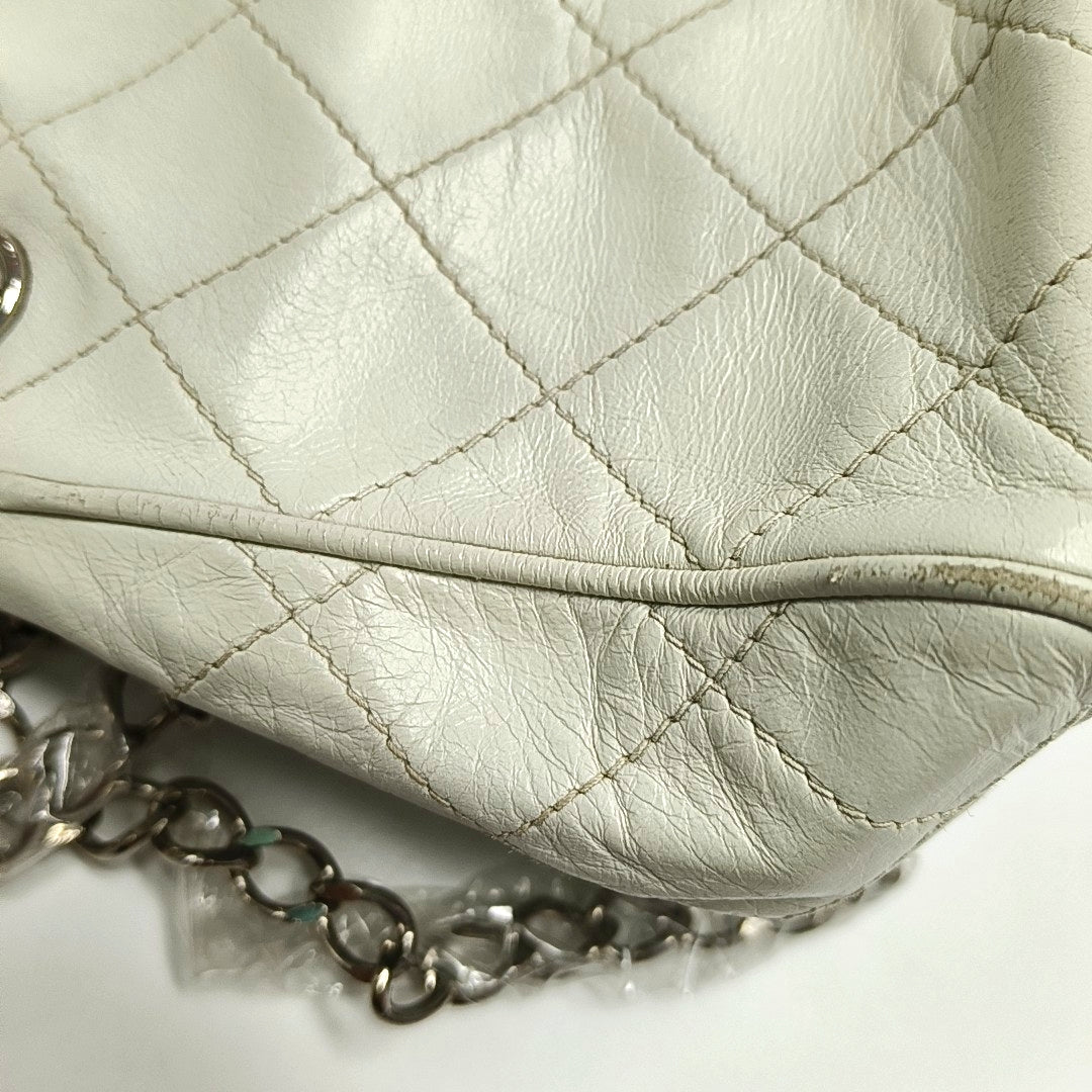 Quilted Lambskin White