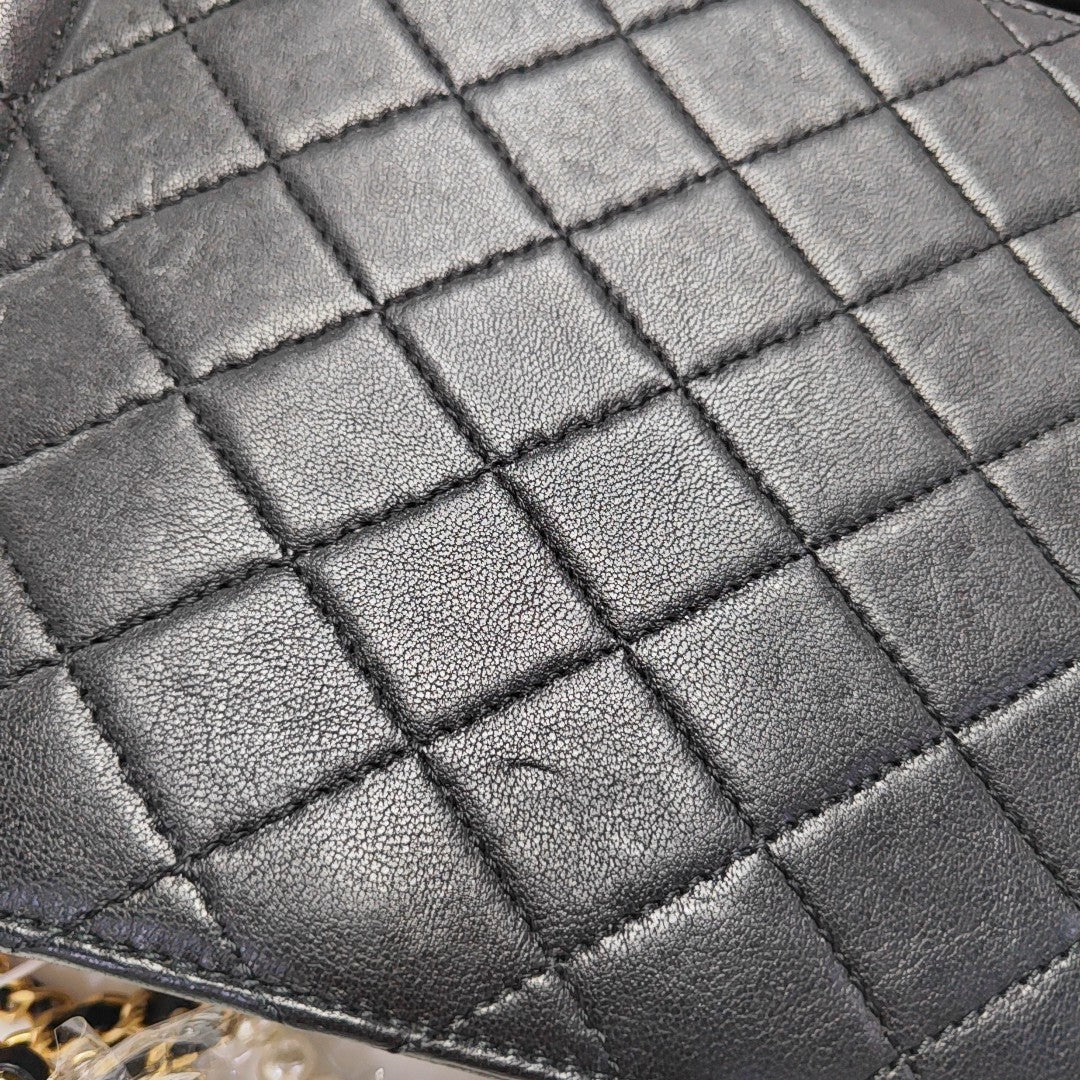 EX FLAP Quilted Calfskin Black