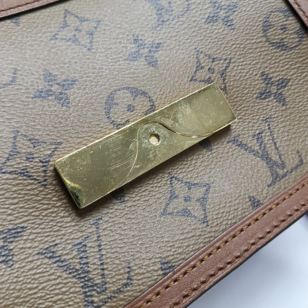 DAUPHINE Mini Monogram Coated Canvas Brown