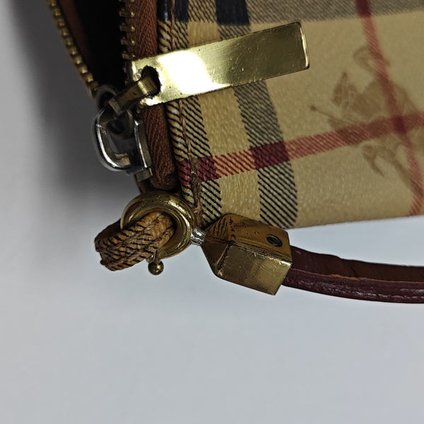 Coated Canvas Shoulder Bag Brown