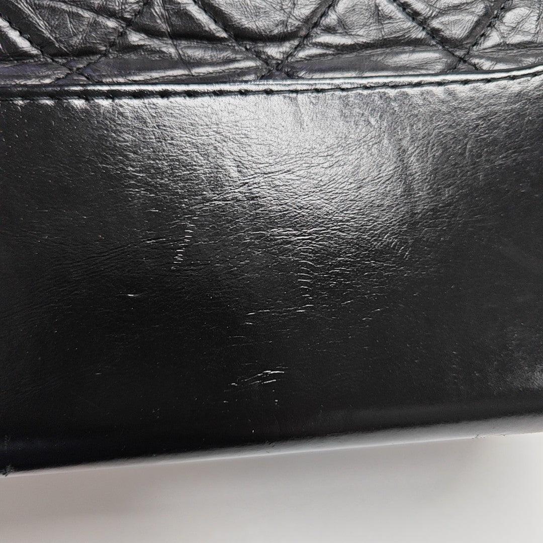 GABRIELLE Large Quilted Calfskin Black