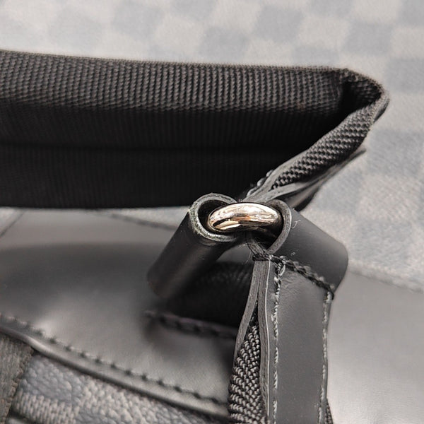 JOSH Damier Graphite Coated Canvas Gray