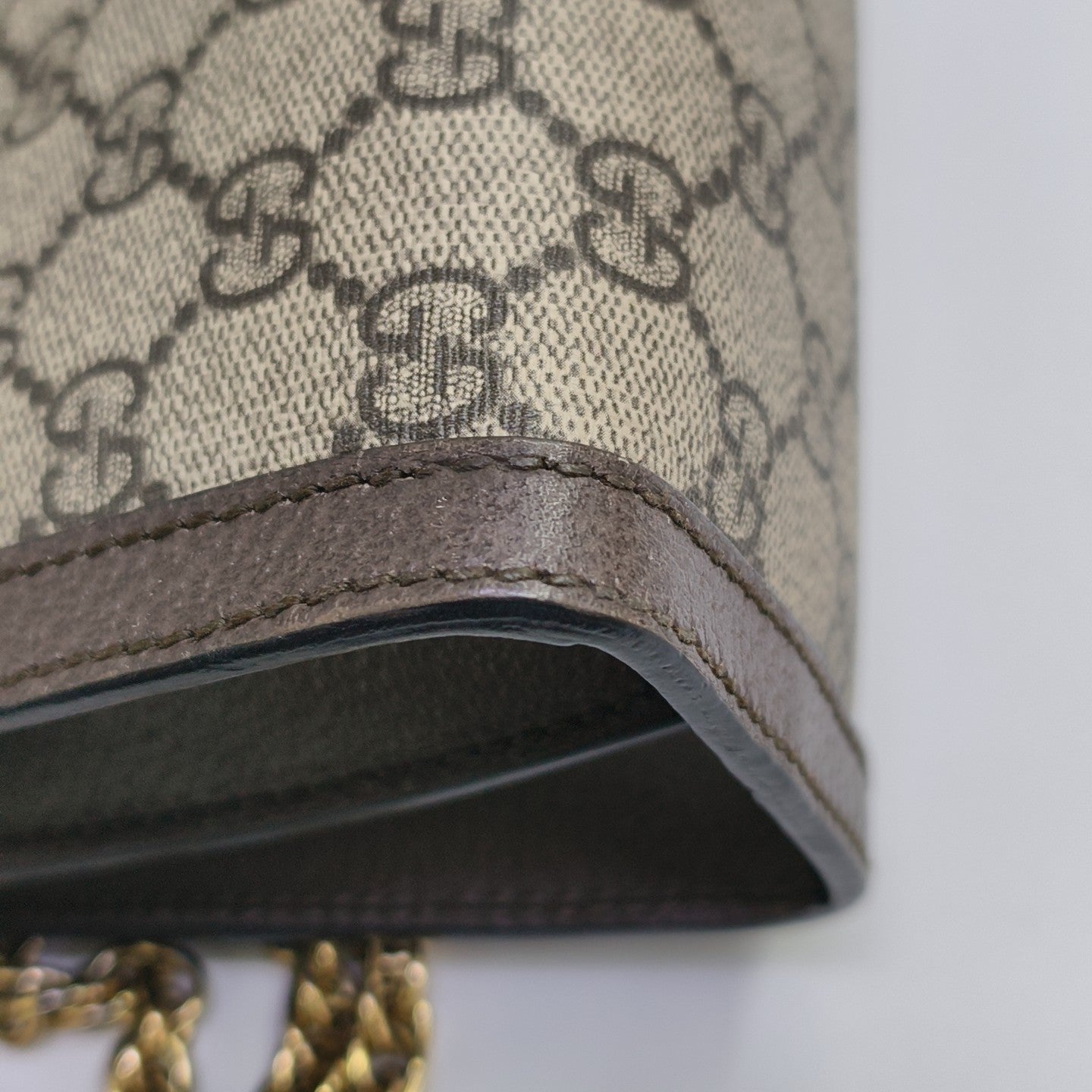 Ophidia Small Monogram Coated Canvas Beige
