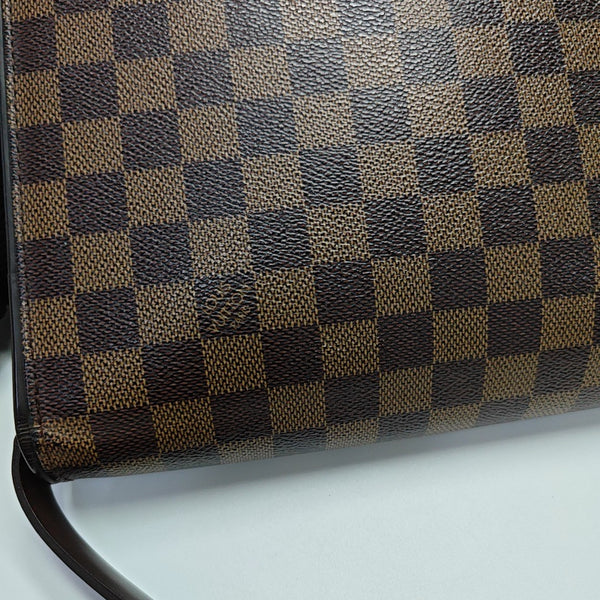 TRIBECA Damier Ebene Coated Canvas Brown