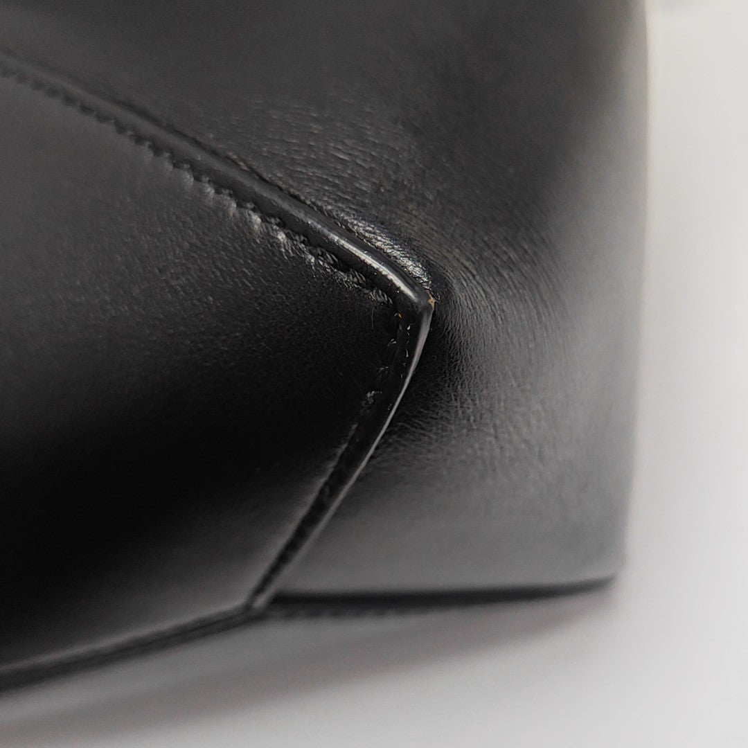 Puzzle Fold Mini Quilted Calfskin Black