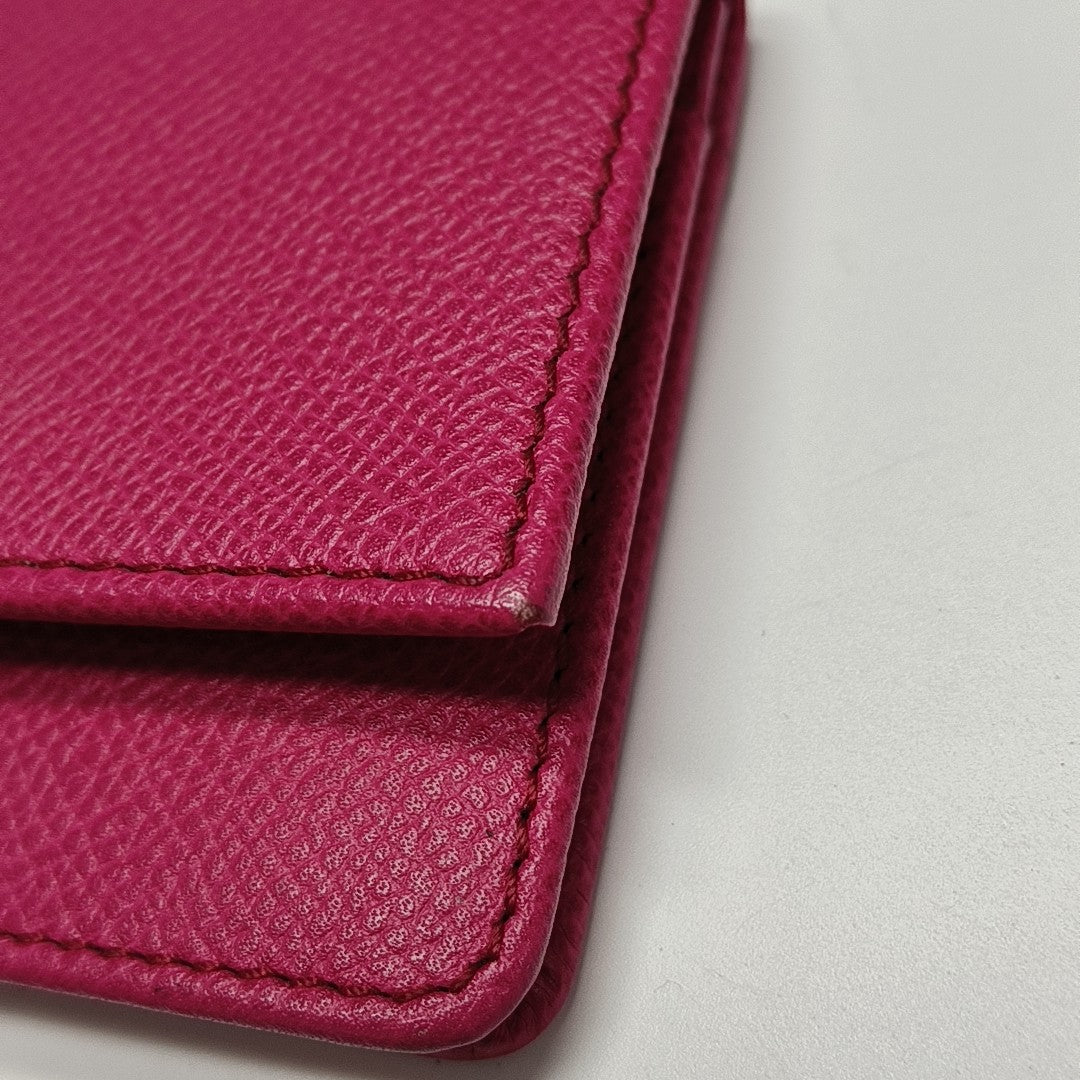 Calfskin Card Holder Red