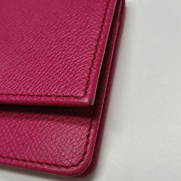 Calfskin Card Holder Red