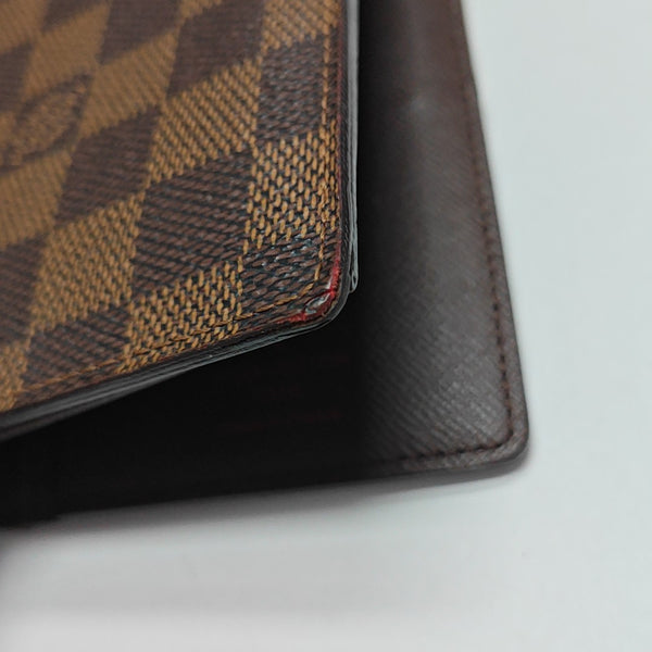 BRAZZA Damier Ebene Coated Canvas Brown Wallet