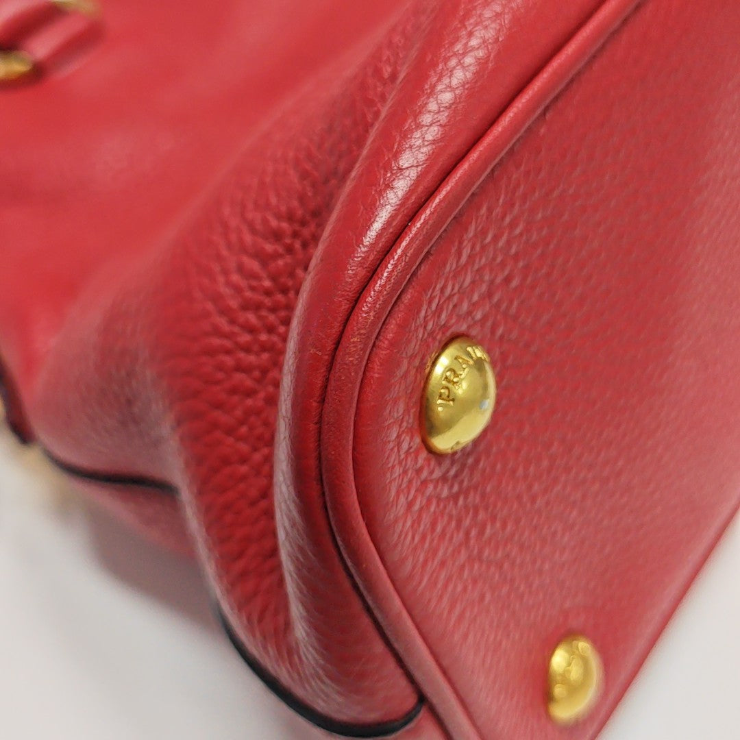 Calfskin Shoulder Bag Red