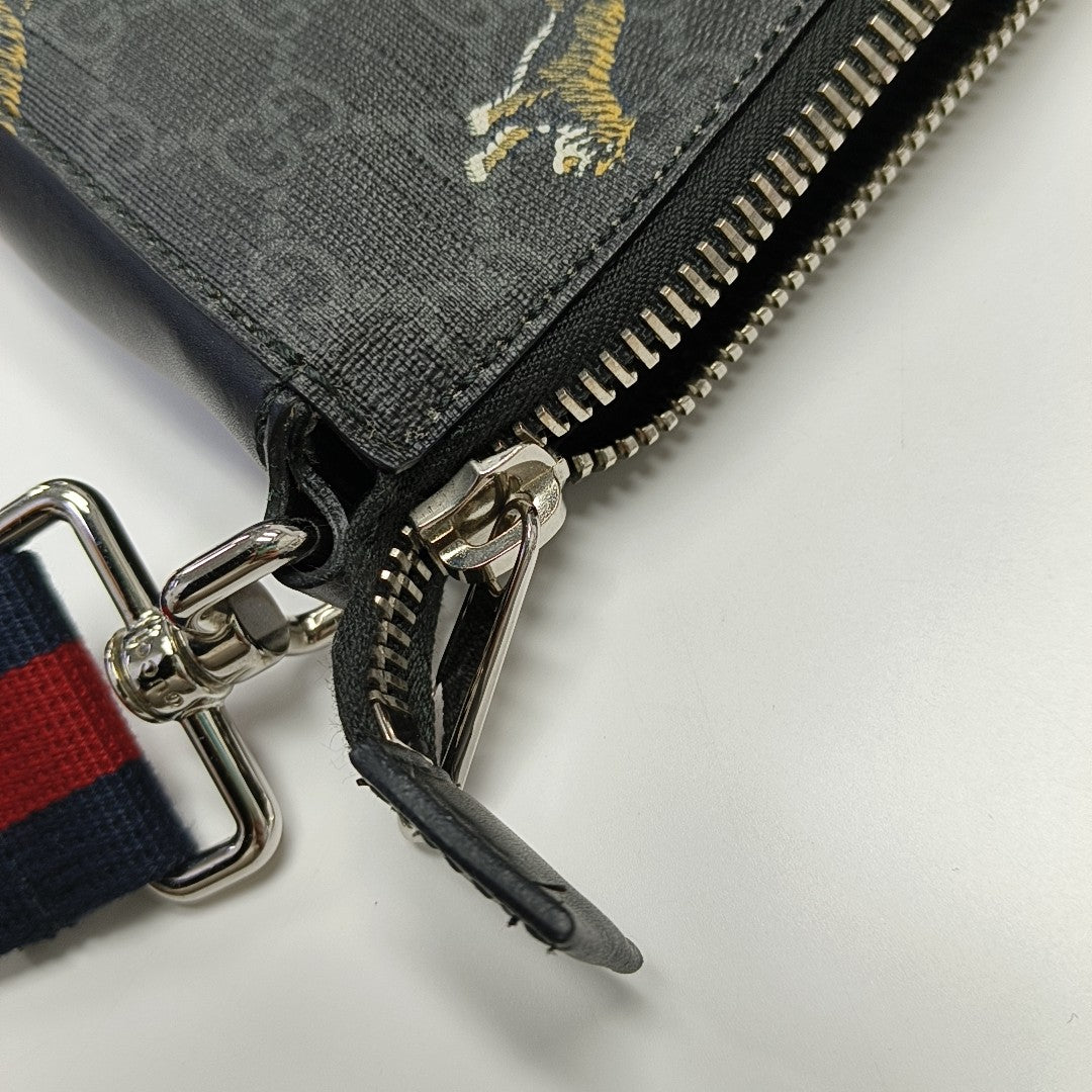 GG Supreme Monogram Coated Canvas Black