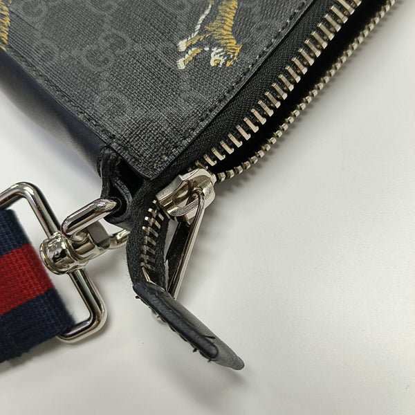 GG Supreme Monogram Coated Canvas Black