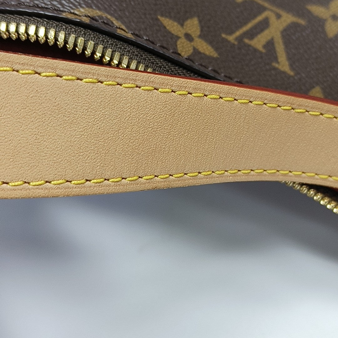 Monogram Coated Canvas Top Handle Bag Brown