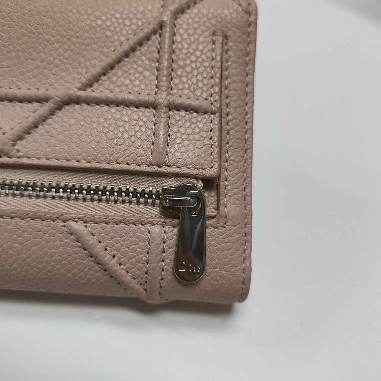 Diorama Cannage Calfskin Pink Wallet