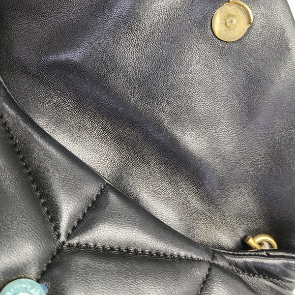 PUFFER Small Quilted Lambskin Black