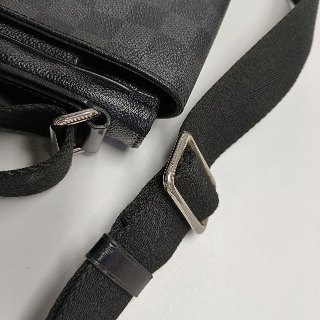 DISTRICT MM Damier Graphite Coated Canvas Gray