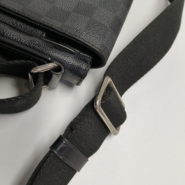 DISTRICT MM Damier Graphite Coated Canvas Gray