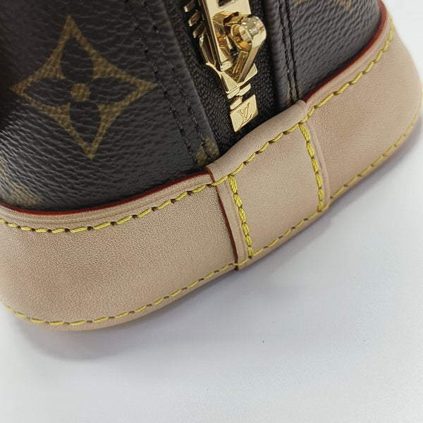 ALMA BB Monogram Coated Canvas Brown