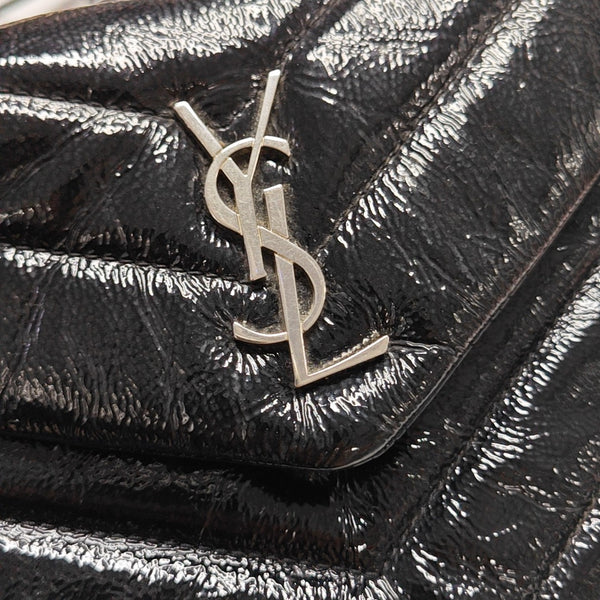 LOULOU Extra Small Chevron Calfskin Black