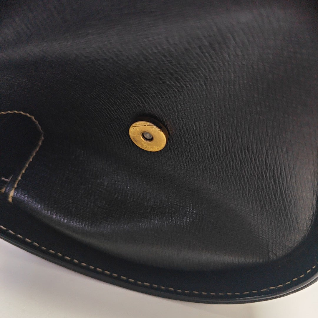Calfskin Top Handle Bag Black