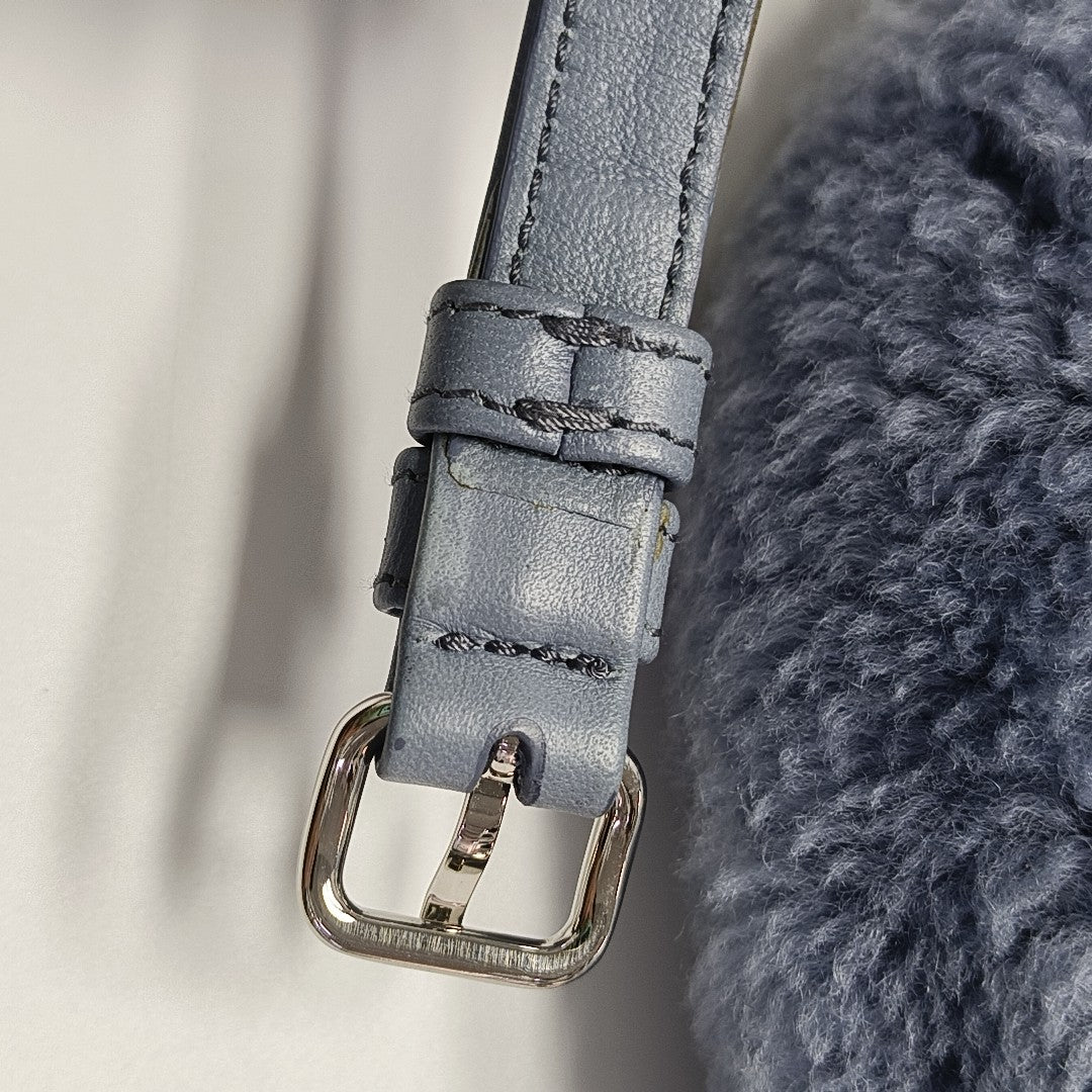 Sheepskin Belt Bag Blue