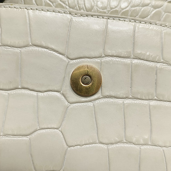 Leather Shoulder Bag Mini White