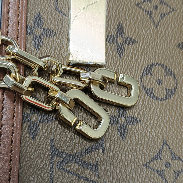 DAUPHINE EAST WEST Mini Monogram Coated Canvas Brown