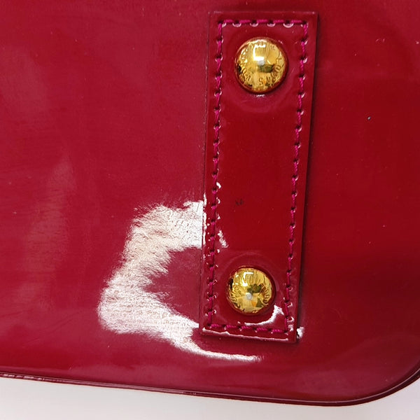 ALMA BB Monogram Patent Leather Red