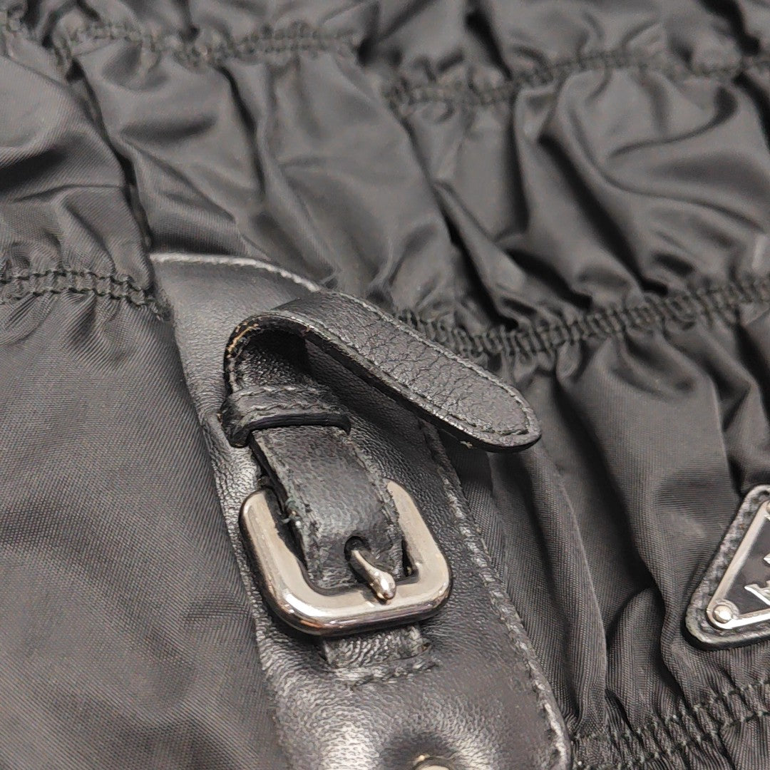 Gaufre Quilted Nylon Black