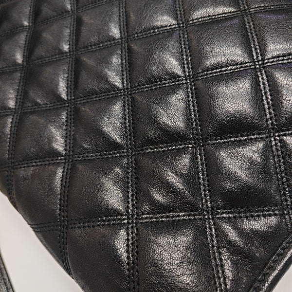 BECKY Small Quilted Lambskin Black