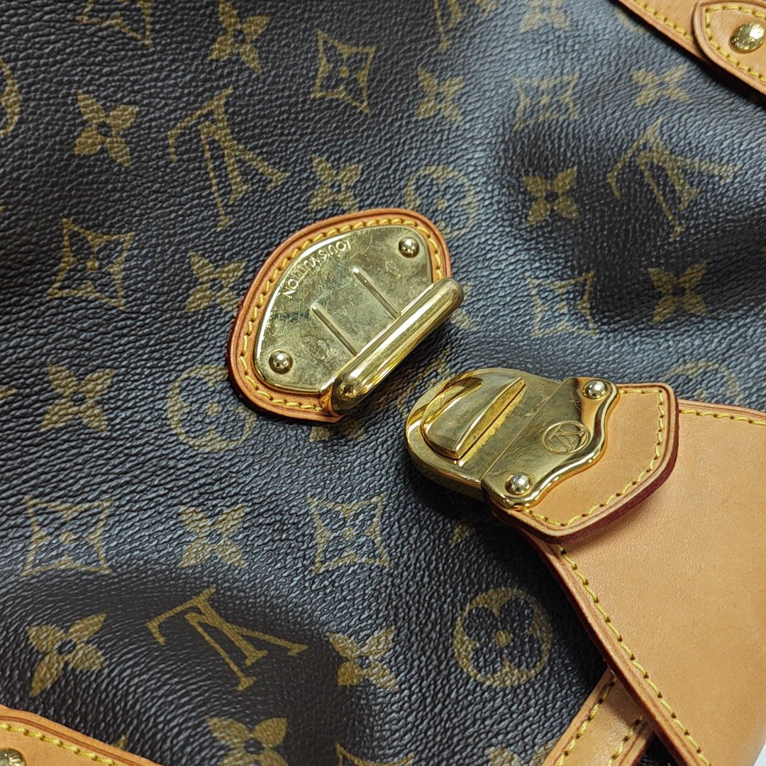 STRESA Monogram Coated Canvas Brown