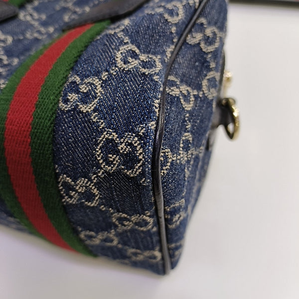 Ophidia Mini Monogram Denim Blue
