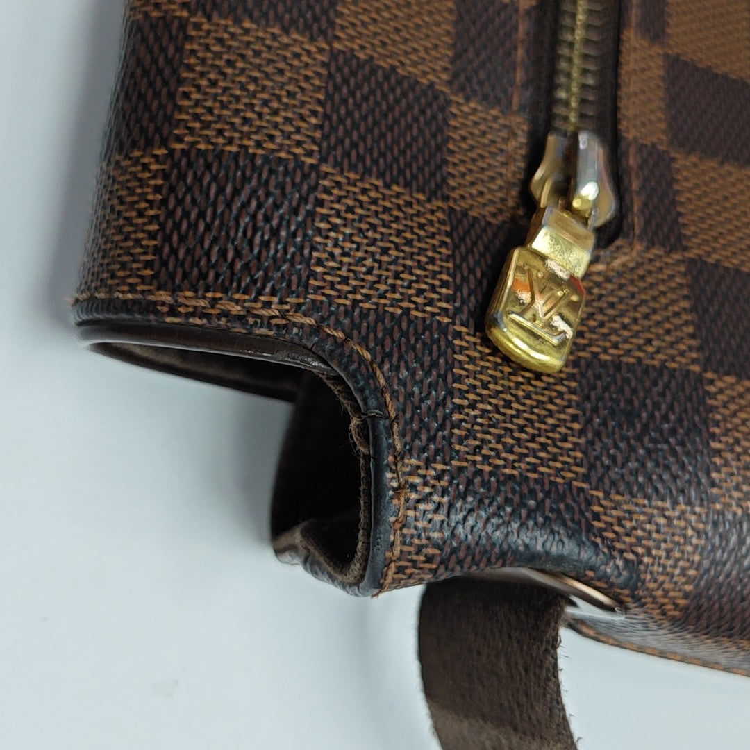BROOKLYN MM Damier Ebene Coated Canvas Brown