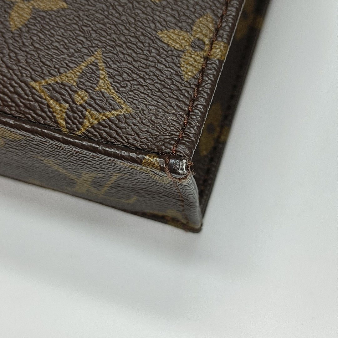 SAC PLAT Mini Monogram Coated Canvas Brown
