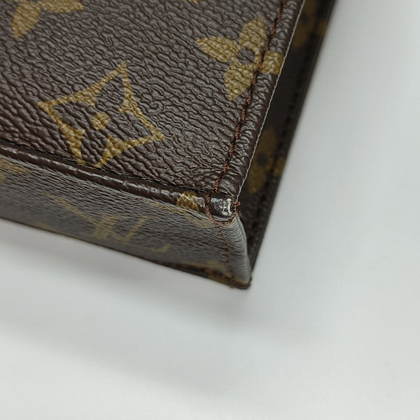 SAC PLAT Mini Monogram Coated Canvas Brown