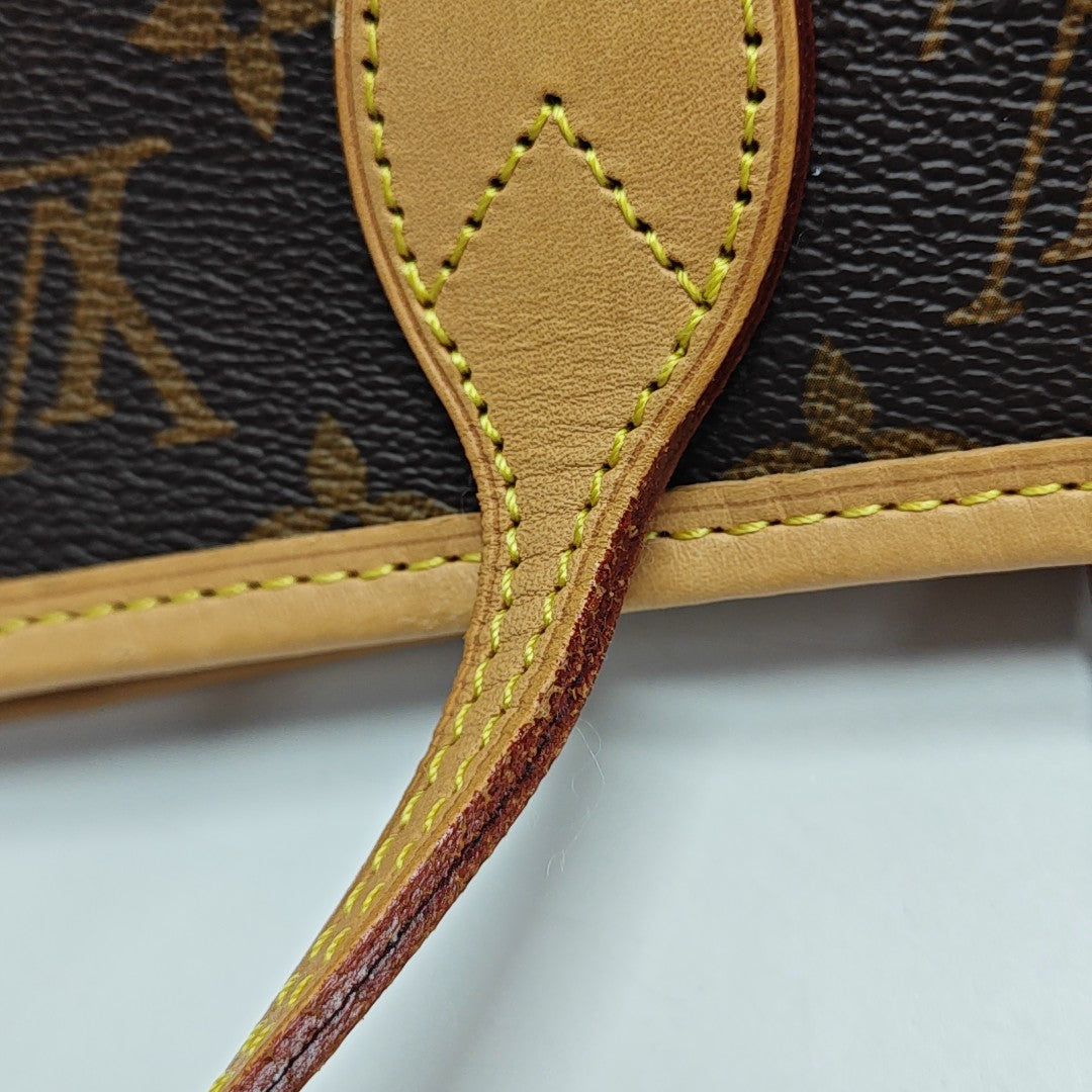 NEVERFULL MM Monogram Coated Canvas Brown