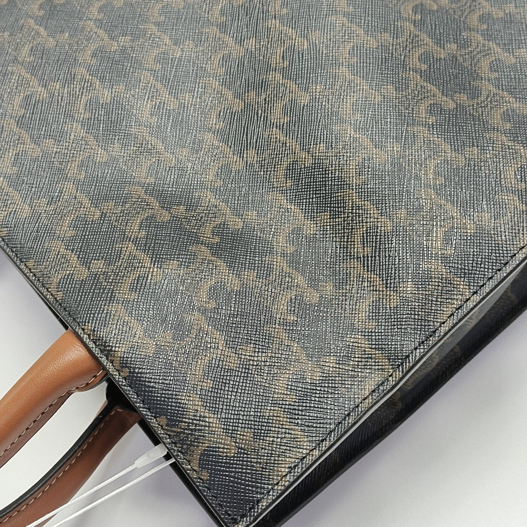 CABAS CELINE Small Coated Canvas Brown