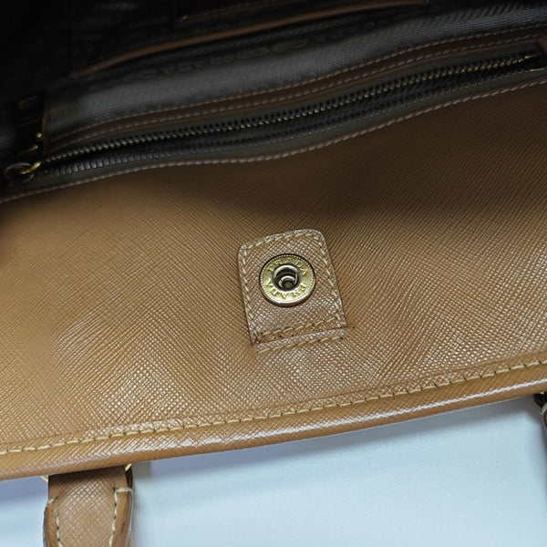 Saffiano Calfskin Tote Bag Brown