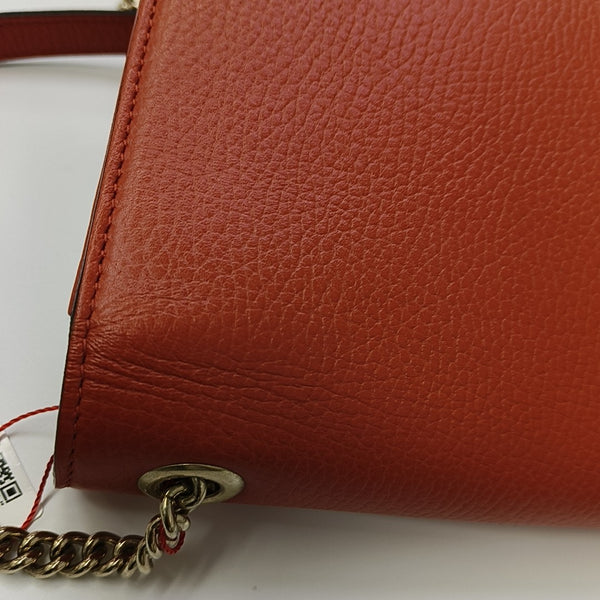 Interlocking G Small Calfskin Orange