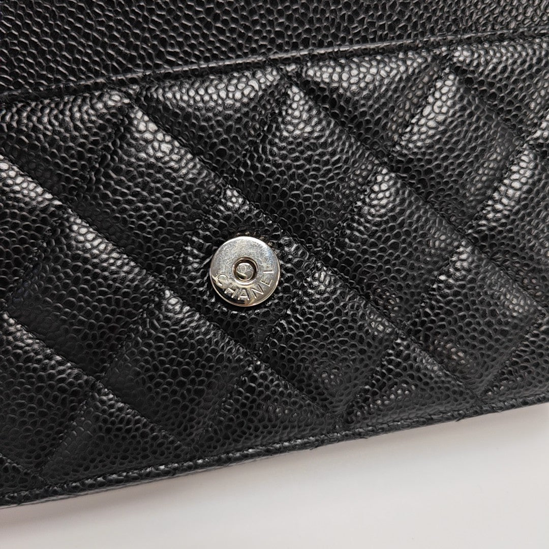 WOC Quilted Grained Calfskin Black