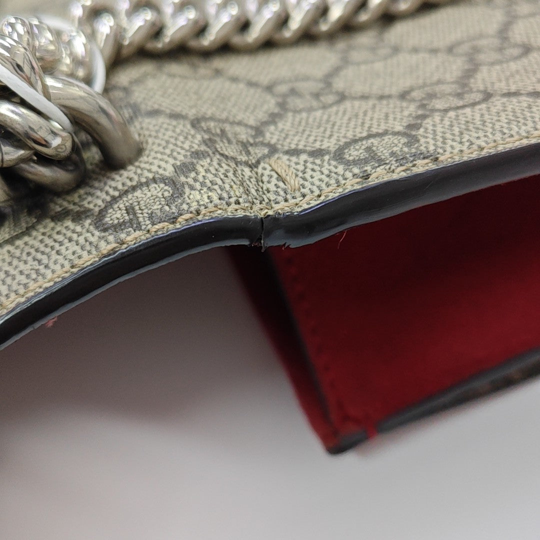 Dionysus Mini Monogram Coated Canvas Beige